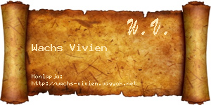 Wachs Vivien névjegykártya